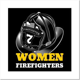 WOMEN FIREFIGHTERS Empowering Woman Posters and Art